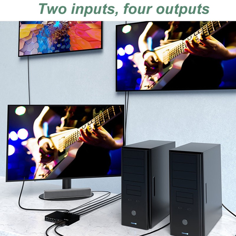 4K HD Multimedia Interface Switch Splitter 2 in 4 Out