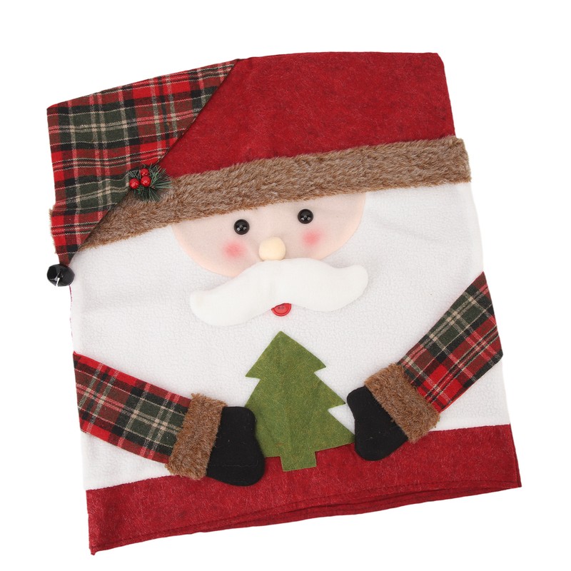 Xmas Dinner Chair Back Covers Easy To Install Soft Anti