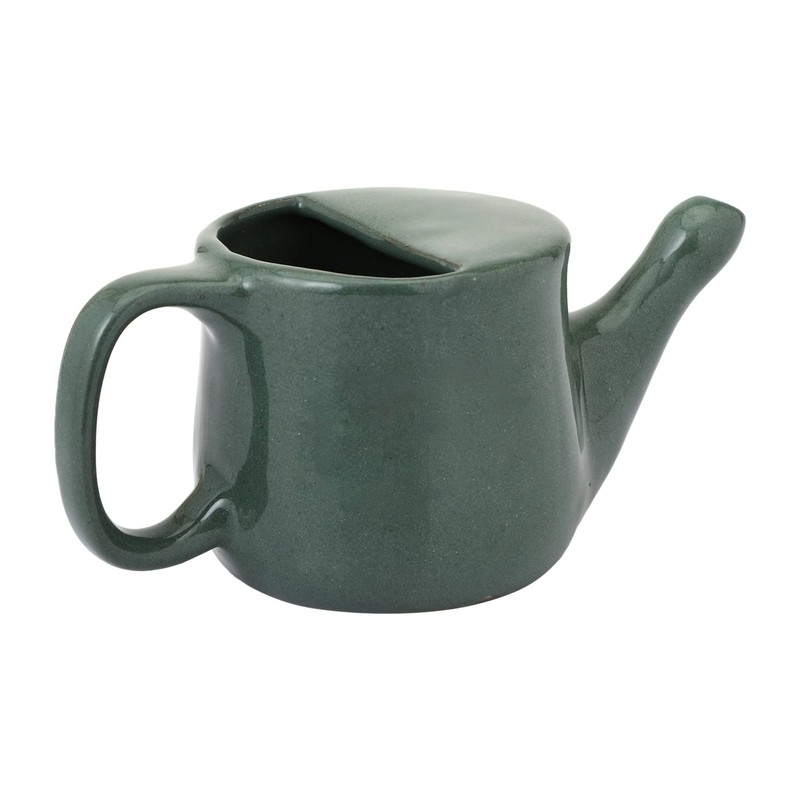 HealthGoodsIn Ceramic Neti Pot, Spill Proof with 5 Sachet Neti