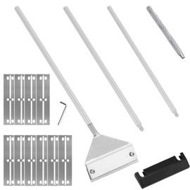 Tokaneit Aquarium Algae Razor Scraper, 85 cm Algae Scraper, Aquarium Scraper, Stainless Steel Algae Scraper, Extended Version with Additional Extension Rod and 10 Blades, for Glass Fish Tanks