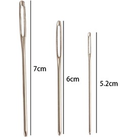 9Pcs Silver Large Eye Needle Set, Stainless Steel Embroidery Thread Needle, Embroidery Needles for Hand Sewing, Big Eye Needle Hand Sewing Needles,Easy to Carry Sewing Sharp Needles