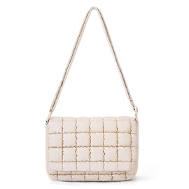 HiTotes Quilted Crossbody Bag for Women Lightweight Puffer Cross body Purse Nylon Shoulder Bag with Adjustable Strap for Daily Use