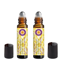 Deve Herbes HIGH Blood Pressure Relief - Aromatherapy Essential Oil Blend of Vetiver, Clary Sage, Ylang Ylang & Geranium Essential Oils (Pack of Two) 10ml X 2 (0.66 oz)