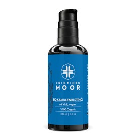 CristinenMoor Chamomile Oil 100 ml with Vitamin E, Certified Natural Cosmetics and Clean Beauty, Body Care Oil for Dry, Rough, Reddened Skin