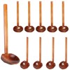 10 Pcs Wood Soup Spoon with Long Handle Japanese Style