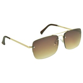 proSPORT Aviator Sunglasses Readers Full Lens Tinted Reading Gradient Amber Lens Gold Frame +4.00 Men Women NOT BIFOCAL