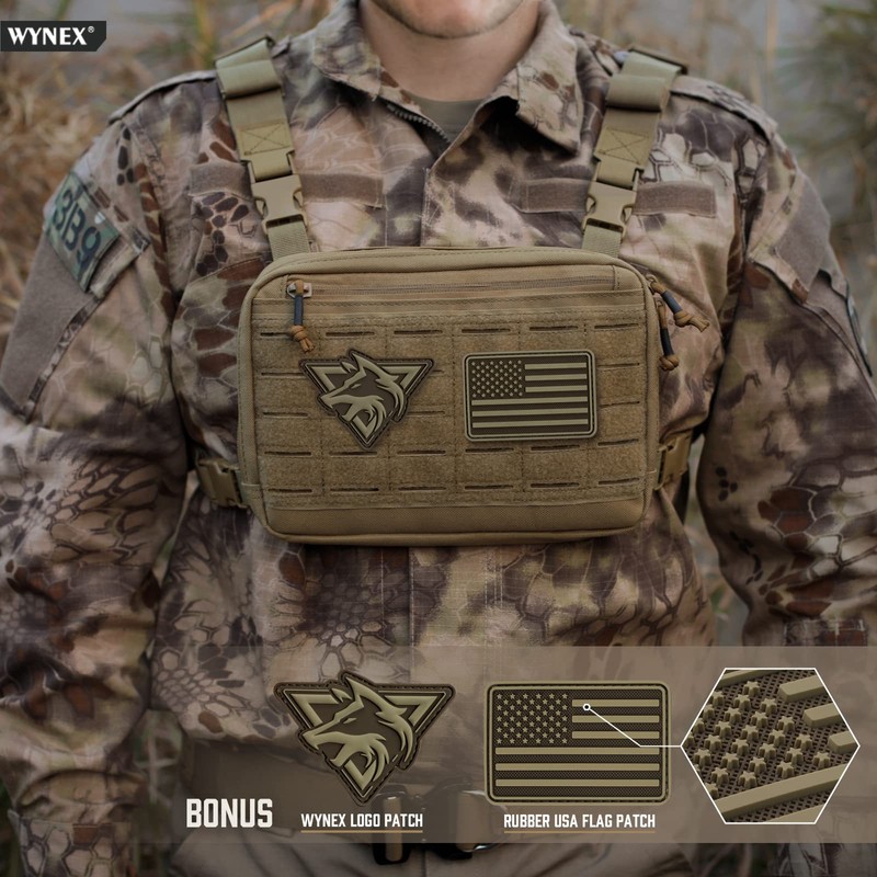 WYNEX Tactical Chest Rig Bag of Laser Cut Design, Molle