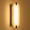 ZEROUNO 14.2 inch Alabaster Wall Sconces, Natural Marble Wall lamp,Dimmable