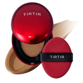[*Mini Size*] TIRTIR Mask Fit Red Cushion Foundation | Full coverage, Weightless, Skin fit, Satin Glow Finish, Korean Makeup, beauty, Tattoo cover up, Buildable (#43N Deep Cocoa, 0.15 Fl Oz)