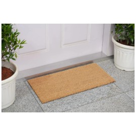Calloway Mills Durable Black Rectangular Coir Rug 12x24 All Season Weather Tolerant Non Slip