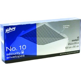 Hilroy No. 10 Security Envelopes, 4-1/8 X 9-1/2-Inch, 40-Count, White (36613)