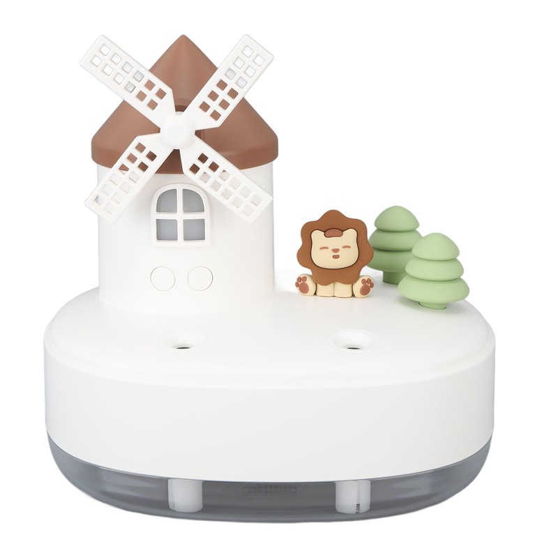Windmill Music Box Humidifier Creative Bedroom Office Wireless Portable Rotating