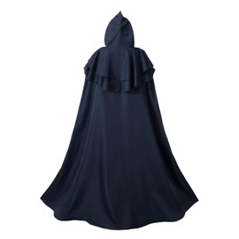 Giftdigger Renaissance Hooded Cloak for Women Men,Adult Medieval Cloak,Viking Cloak,Renaissance Costume,Navy Blue Cloak