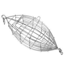 Fishing Bait Cage, Stainless Steel Fishing Feeder Holder for Shrimp Crab Fish Baits(S)