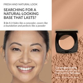 Avon True Flawless Cream To Powder Compact 3-in-1 Concealer, Foundation & Powder Natural Beige - True Blue IQ Colour Technology