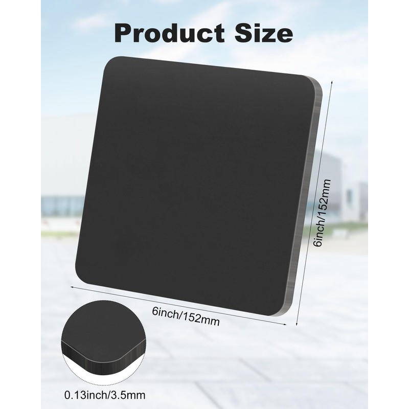 AOKLIT 2 Pcs 6" x 6"x1/4" Steel Plate, A36 Square
