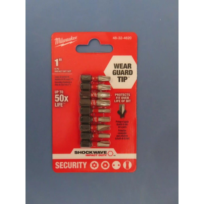 Milwaukee Shockwave Impact  Security Insert Bit Set 9 pieces #