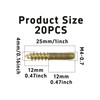 bociloy 20Pcs M4x25mm Hanger Bolts, Double Ended Thread Dowel Screws,