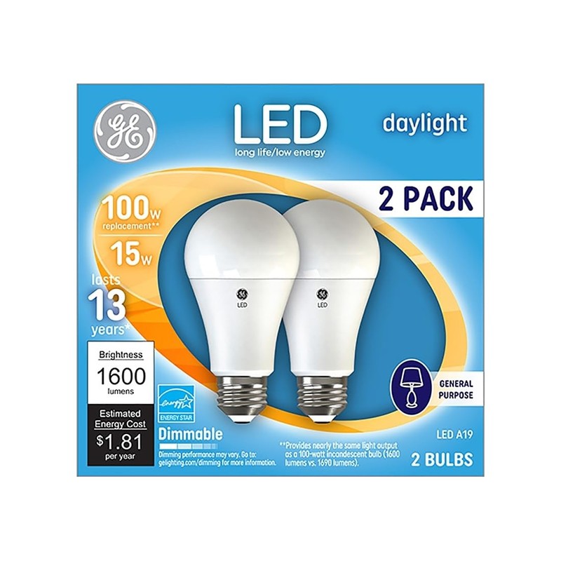 GE A21 E26 (Medium) LED Bulb Daylight 100 Watt Equivalence