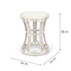 Breeze Handmade Rattan Wicker Stool Fully Assembled White Wash Color