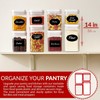 BPC Stackable Kitchen Containers Crystal Clear Plastic Containers for Dry