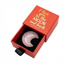 D&N Creations Valentines Day Gifts For Her - Romantic 'I Love You to The Moon and Back' Moonstone Keepsake in Gift Box - Girlfriend Wife Valentine's Day Gift, for Her, Cute, Birthday, Christmas