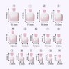 216Pcs Ombre Press on Toenails Square Fake Toe Nails White