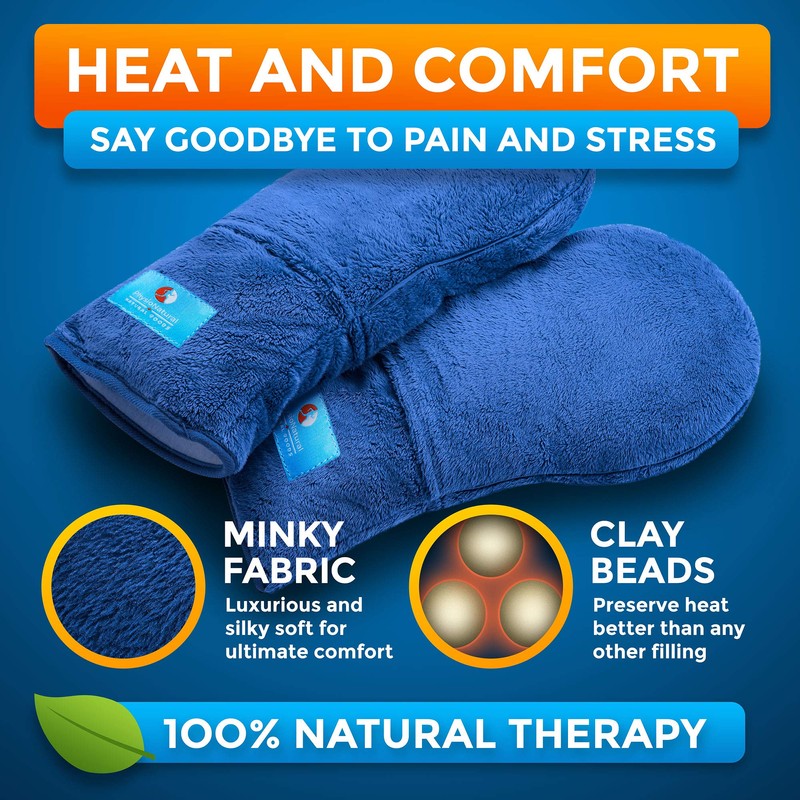 Microwavable Therapy Mittens with Flaxseed – Moist Heat Therapy Relief