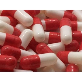 200 Size 00 Red/White Empty Gelatin Capsules Gelatine Hard Pill Cases Self Fill