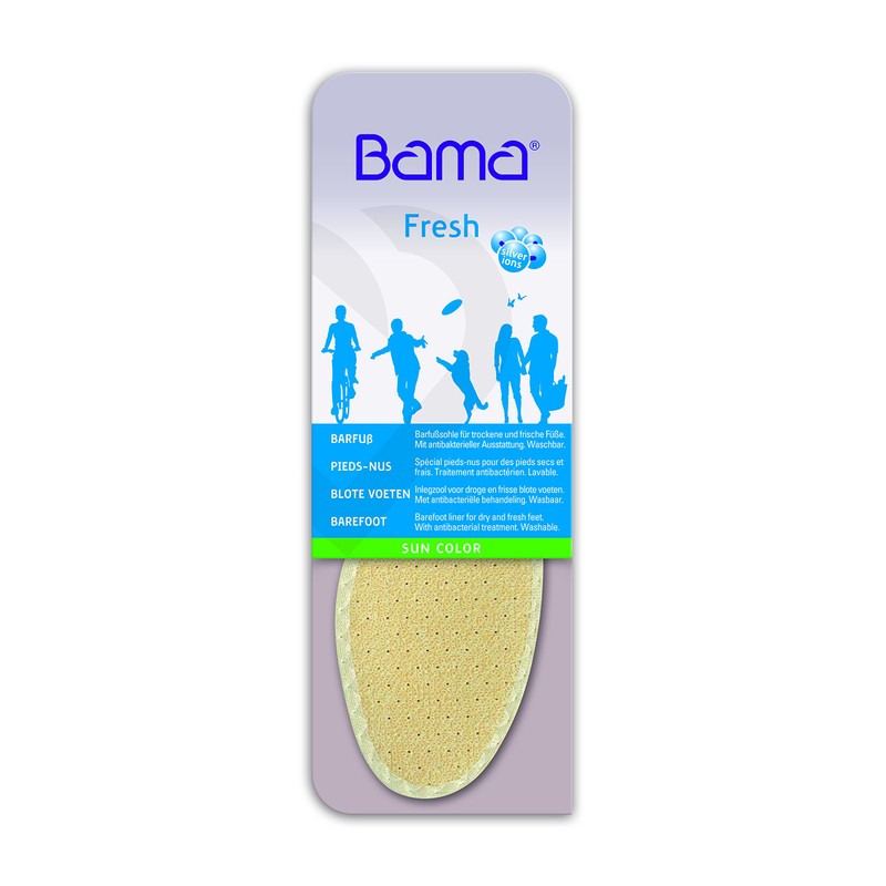 Bama Sun Color, Unisex Insoles with Silver Ions - Yellow,