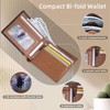 VISOUL Leather Bi-fold Wallets for Men with RFID Blocking Two