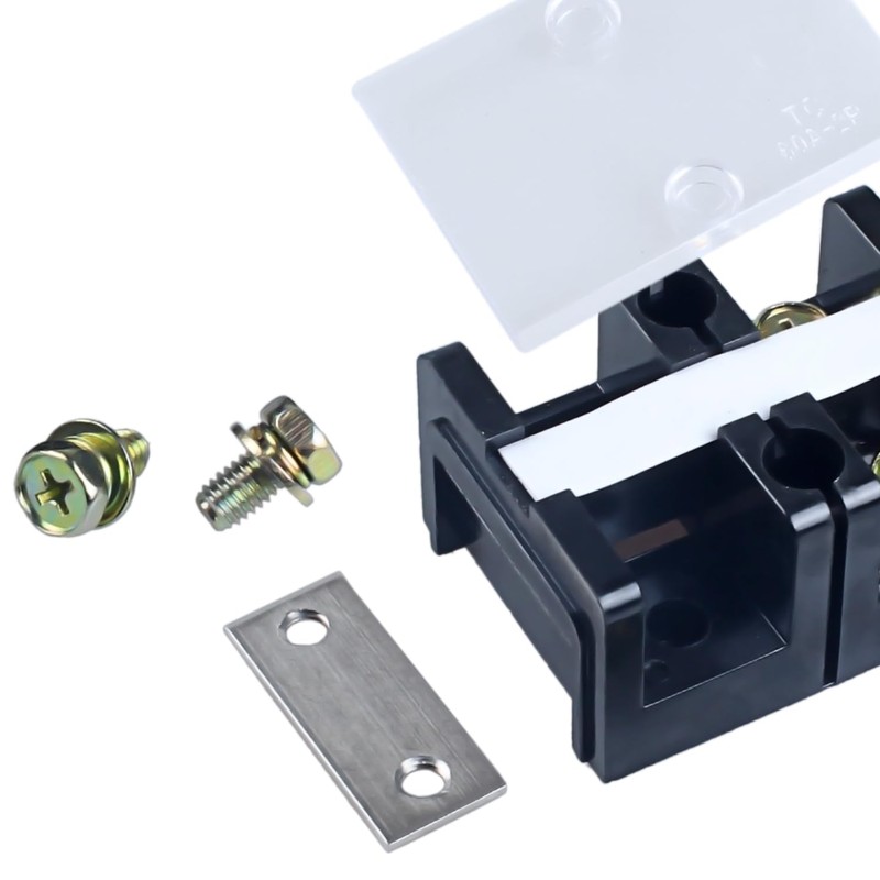 DIANQI 1 Pack Terminal Block, 200A 3 Positions Dual Row