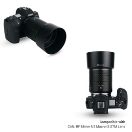 JJC Bayonet Lens Hood for Canon RF 85mm f/2 Macro is STM Lens on Canon EOS R R5 R6 RP DSLR Camera - Replaces Canon ET-77 Lens Hood DSLR Camera Photography