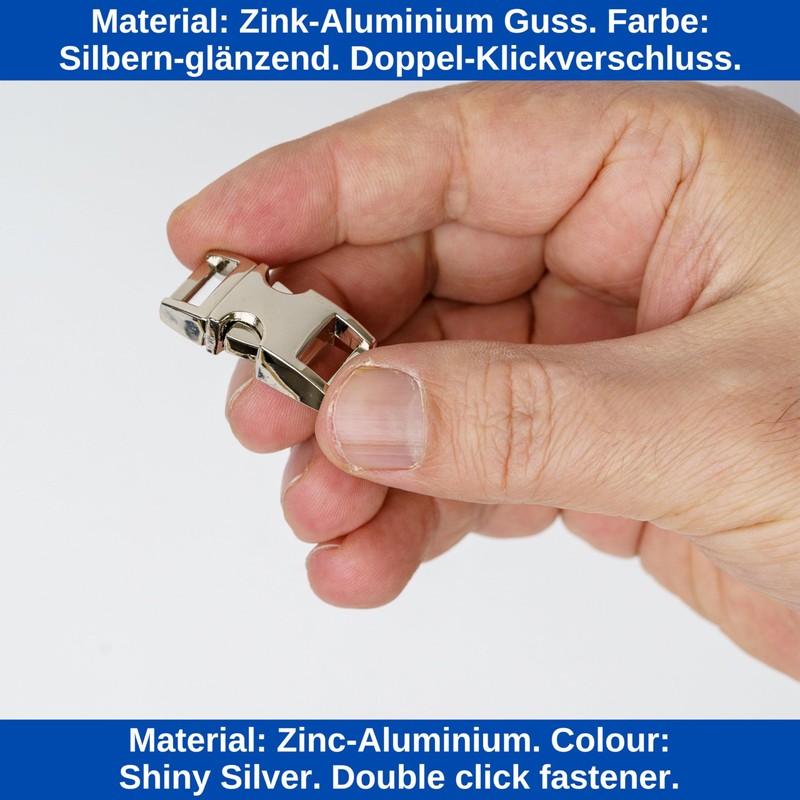 Your Day Mate Buckles, Silver, Zinc Aluminium, Click Fastener Buckle,