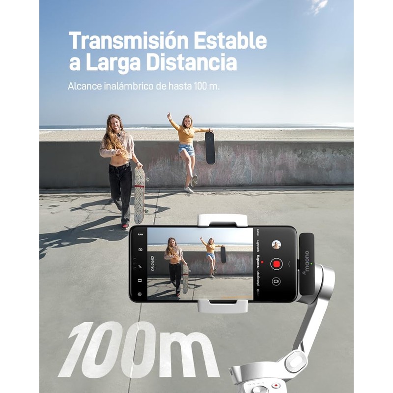 MAONO Micrófono Inalámbrico Celular para Android : Microfono Lavalier Solapa