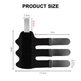 MOGONE Finger Splints, 4 Pcs Trigger Finger Splint, Upgraded 3 Straps Trigger Finger Brace Support, Adjustable Finger Splints, Support with Aluminum Strip, Use for Arthritis Pain, Strained Arthritis