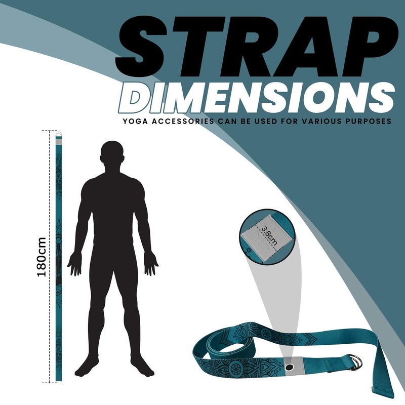 Yoga World Yoga Strap - Stretch Belt for Flexibility Training,