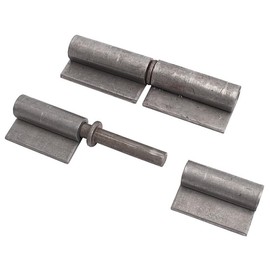 Weld-On Gate Hinge, Black Steel, 100mm x 30mm x 3mm, 10mm Pin Diameter