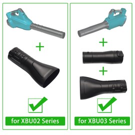 191B21-6 191L13-5 Adapter Pipe & 197889-6 Flat end Nozzle, Compatible with Makita Blower, for Makita X2 36V Hand Held Blower XBU02Z - XBU03 18V Brushless Cordless Blower