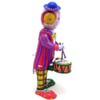 Toddmomy Wind Up Clown Drummer Toy: Tinplate Clockwork Figure for