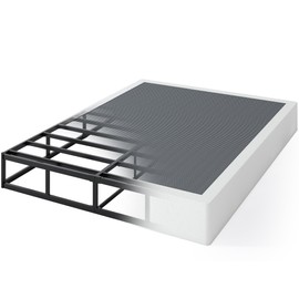 QEROMY 9 Inch High Profile Box Spring, Sturdy Metal Frame Mattress Foundation, Easy Assembly, Quiet & Noise-Free, Queen Size
