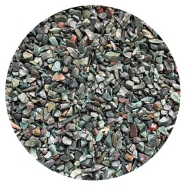 2 oz Lot Natural Bloodstone Semi Tumbled Gemstone Chips, Crushed Mini Crystals, Undrilled Crystal Chips (Bloodstone)
