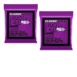 2 PACK Classic Ernie Ball 2250 Rock N Roll Power Slinky Electric Guitar Strings 11-48