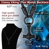 ChainsProMax Thor’s Hammer Pendant Viking Jewelry for Men 28inch Black