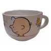 GEENRICA Taza Cerealero Ceramica 800ml Snopy Y Charly Brown