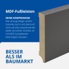 REESE Skirting Boards Dark Grey MDF Film Leipzig Profile 120