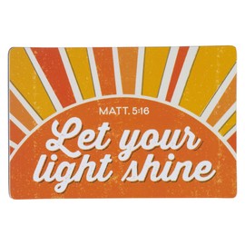 Christian Art Gifts Inspirational Refrigerator Scripture Magnet for Men & Women with Bible Verse: Let Your Light Shine - Matthew 5:16 Sunrise Theme Magnet, Homen & Kitchen Decorations, Size 3" x 2"