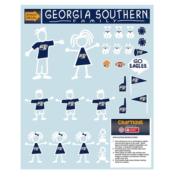 Craftique Georgia Southern Eagles Decal (GSU Family Decal Color Shirt (8.5X11), 8.5"x11")