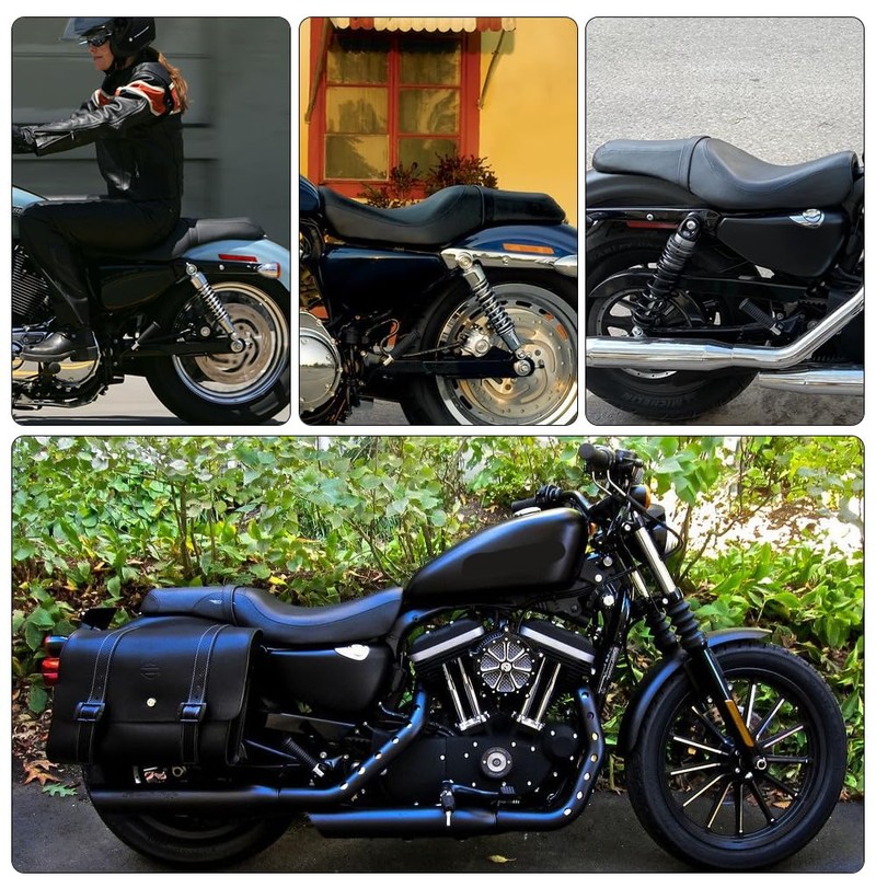 Motorcycle Seats - Front Driver Rear Passenger Two Up Leather