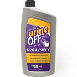 urineOFF Puppy & Dog Pet Stain Remover | Freshly Scented Carpet Cleaner | Bio Enzymatic Stain & Urine Odor Eliminator | Pet Safe Cleaner | 32 oz.